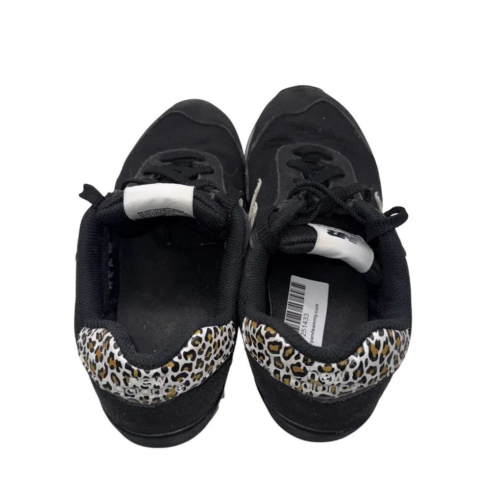 Size 9 Women’s New Balance 515 Shoe Black Leopard Print Sneakers Lace Up Low Top